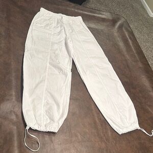 Zara White Jogger Pants